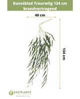 Künstliches Blatt Weeping Willow 134 cm feuerhemmend