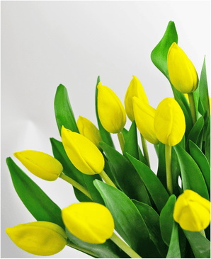 Künstlicher Blumenstrauß Tulpen in Vase Gelb 45 cm