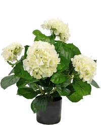 Künstliche Hortensie 43 cm weiß