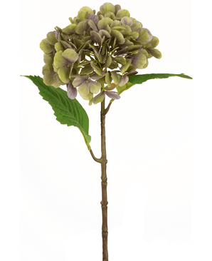 Künstliche Hortensie Deluxe 55 cm grün/violett