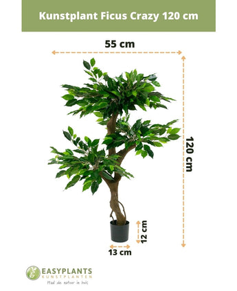 Künstliche Pflanze Ficus Crazy 120 cm