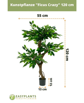 Künstliche Pflanze Ficus Crazy 120 cm