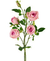 Künstlicher Rosenzweig doppelt Real Touch rosa 80cm