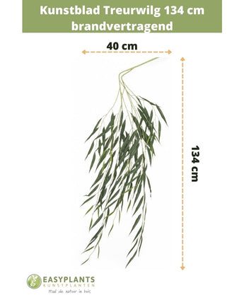 Künstliches Blatt Weeping Willow 134 cm feuerhemmend