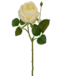 Künstliche Rose Deluxe 45 cm weiß