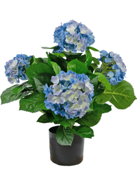 Künstliche Hortensie 43 cm blau