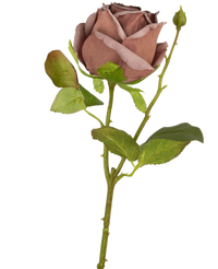 Künstliche Rose Deluxe 45 cm getrocknet lila