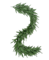 Het cijfer twee is gemaakt van Kunst Guirlande 100% PE Premium groene dennentakken en wordt weergegeven tegen een witte achtergrond.